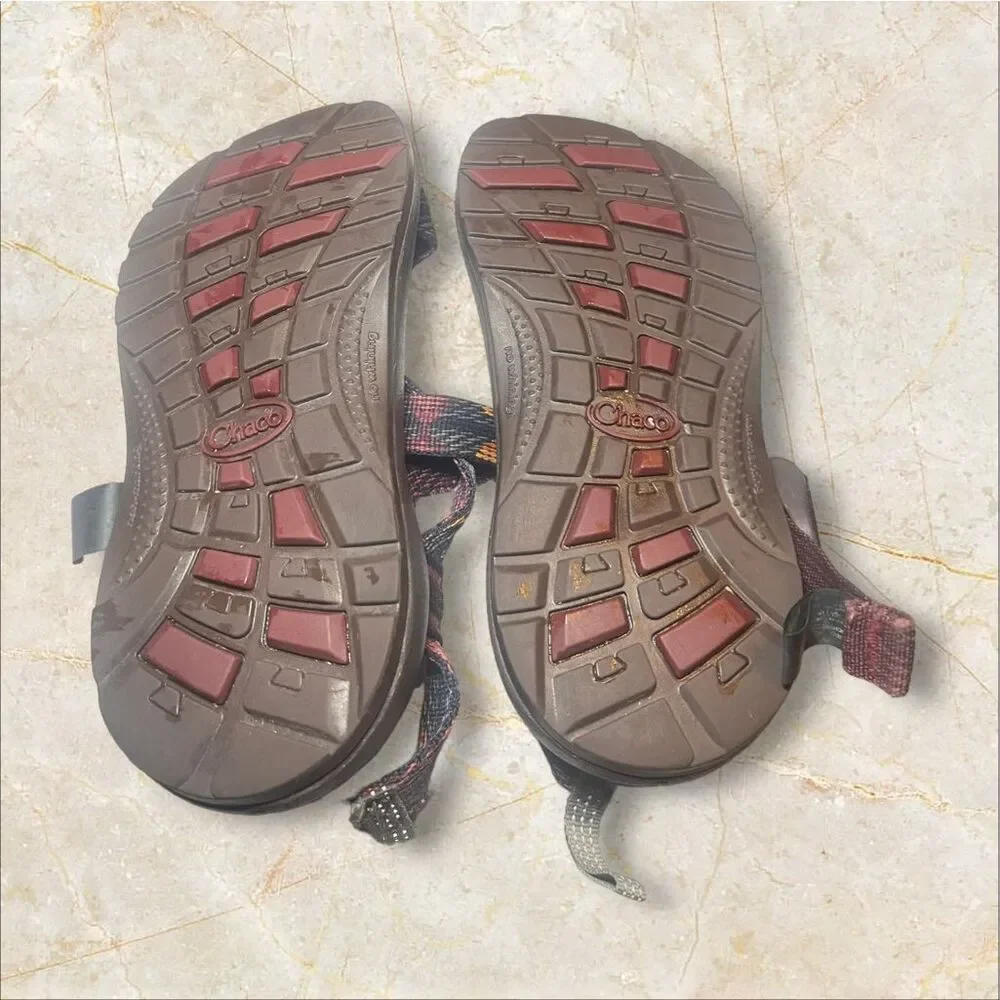 Chaco Kids Multicolor Z/1 Ecotread Ohkurr Strappy Basket Weave Sandal Size 2
